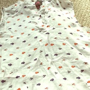 Fish print coverup size small like new!